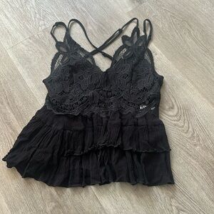 francesca's Women's Black Blouse